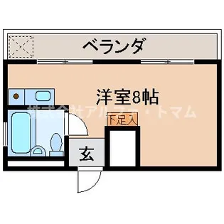 1Rの間取り画像