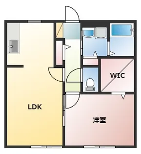 ル・シェモア【1階】の間取り