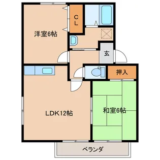 ウィルコート南鷹尾【1階】の間取り