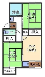 コムサデ・セジュール【2階】の間取り
