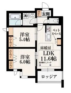 West sedona【3階】の間取り