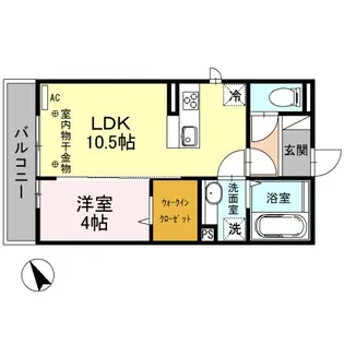 エヴァーラスティング熊谷【2階】の間取り