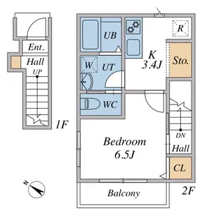 ボナール【2階】の間取り