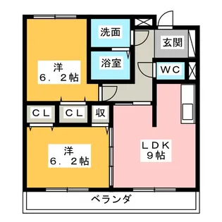 メルベーユ【2階】の間取り