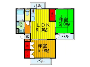 ヴレ・ロワイヤル【2階】の間取り