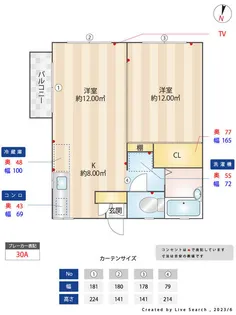 高稲荷ハイツ【2階】の間取り