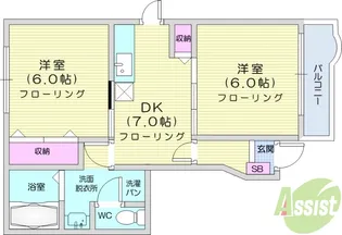 クレストール新生A【1階】の間取り