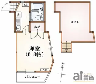 東京都東大和市向原6【アパート】の間取り