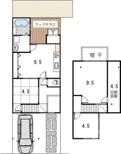 京都府京都市北区大将軍一条町【一戸建】の間取り