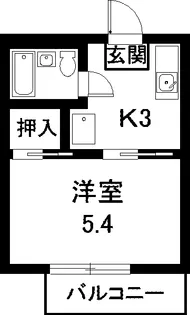愛知県名古屋市中川区野田1【アパート】の間取り