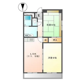 コート西浦マンション【6階】の間取り
