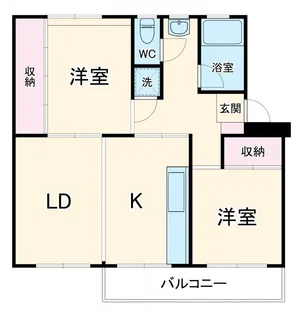 宮向団地3街区4号棟【5階】の間取り