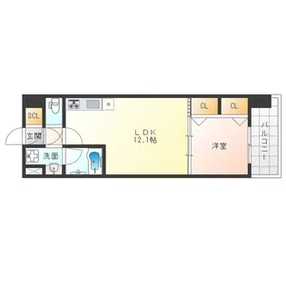 スプランディッド梅田グランノース【8階】の間取り