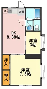 松江ロイヤルハイツ【4階】の間取り