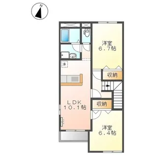 新潟県五泉市三本木2【アパート】の間取り