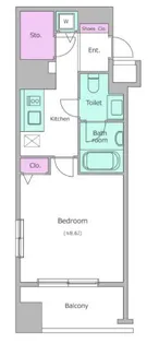レジディア築地【7階】の間取り