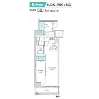 1LDKの間取り画像