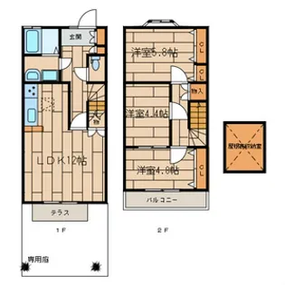 東京都立川市柏町3【一戸建】の間取り