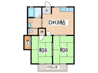 オオフナハイツ【2階】の間取り
