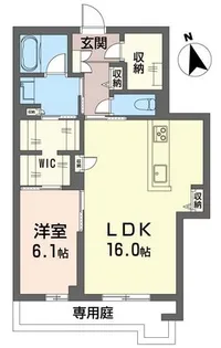 1LDKの間取り画像