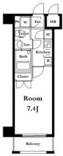 グランド・ガーラ南麻布【5階】の間取り