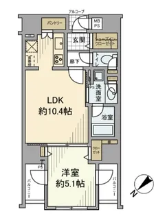 プリミテージュ新横浜【4階】の間取り