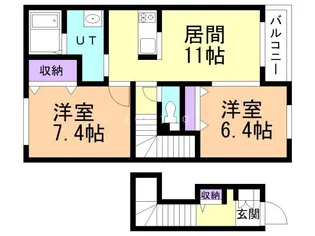シャーメゾンBUN【2階】の間取り