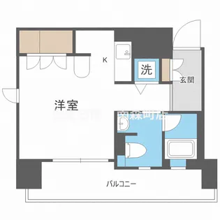 大阪府大阪市天王寺区夕陽丘町【マンション】の間取り