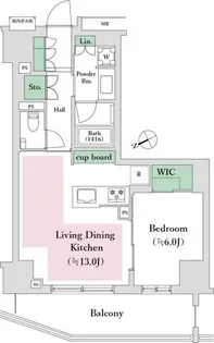 オープンレジデンシア池尻大橋【11階】の間取り