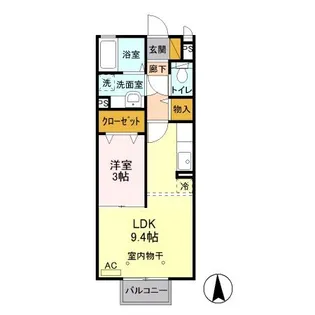 ウィル・インターパーク【2階】の間取り