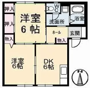 メゾン・フルール A棟【1階】の間取り