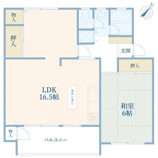 1LDKの間取り画像