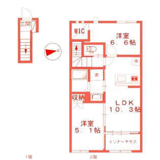 パールコート上和田【2階】の間取り