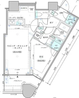 東京都中央区勝どき4【マンション】の間取り