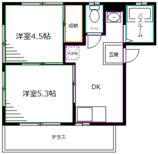 東京都中野区白鷺1【アパート】の間取り