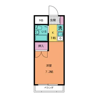 サンハイツ御幸【4階】の間取り