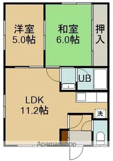 合田アパート【1階】の間取り