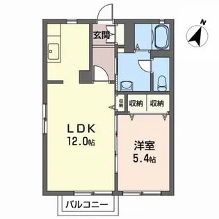 メゾネットやまと【2階】の間取り