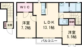 キャロッツE【2階】の間取り