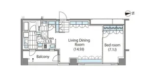 東京都新宿区新宿6【マンション】の間取り