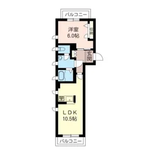 ルトワ三ツ沢 B棟【2階】の間取り