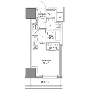 ザ・パークハビオSOHO大手町【7階】の間取り