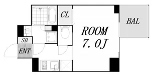 S-RESIDENCE難波大国町Deux【5階】の間取り
