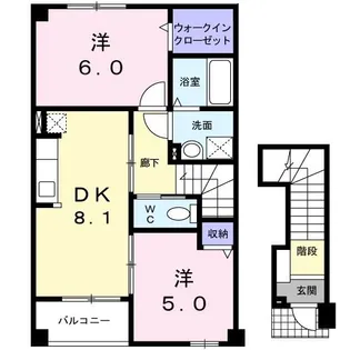 フィオーレ・I【2階】の間取り