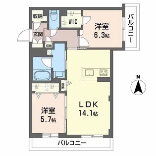ベル スウィート【3階】の間取り