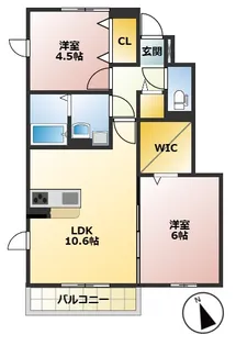 ラセーヌ【2階】の間取り