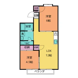 エスペランス桃山B棟【2階】の間取り