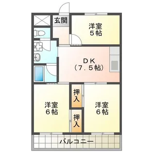 サニーサイド竹野【2階】の間取り
