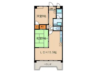 サウスヒルズ大清水【6階】の間取り
