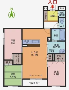 BEREO THE GARDENS大宮離宮【1階】の間取り